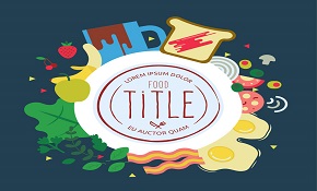 food decorated circular label